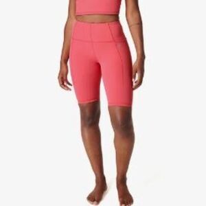 Sweaty Betty Super Soft 9" Bike Shorts Coral Pink Size M (8) Pocket & Drawstring